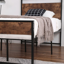 将图片加载到图库查看器,Twin Iron Bed With FootBed Black