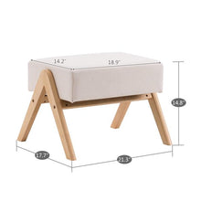 将图片加载到图库查看器,(50x25x40cm) Footrest Stool, Rocking Chair, Footrest Stool, Nordic A-type Beige