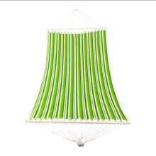 将图片加载到图库查看器,Stylish Printing Style Hammock Beach Swing Double Beds for Outdoor Camping Travel Green