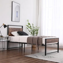 将图片加载到图库查看器,Twin Iron Bed With FootBed Black