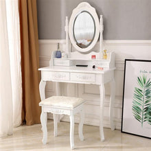 将图片加载到图库查看器,FCH LED Single Mirror 4 Drawer Dresser White