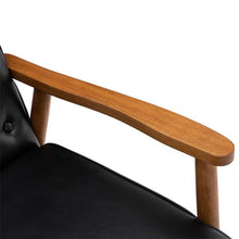 将图片加载到图库查看器,(75 x 69 x 84)cm Retro Modern Wooden Single Chair,Black PU