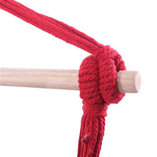 将图片加载到图库查看器,Distinctive Cotton Canvas Hanging Rope Chair with Pillows Rainbow