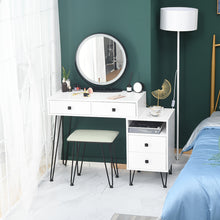 将图片加载到图库查看器,Bedroom iron dresser solid wood makeup desk storage cabinet white