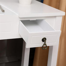 将图片加载到图库查看器,【FCH】Flip Single Mirror Double Drawers Straight Feet Dresser White