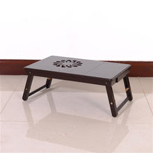 将图片加载到图库查看器,53cm Fashionable Sunflower Engraving Pattern Adjustable Bamboo Computer Desk Coffee