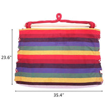 将图片加载到图库查看器,Distinctive Cotton Canvas Hanging Rope Chair with Pillows Rainbow