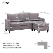 将图片加载到图库查看器,Double Chaise Longue Combination Sofa Light Grey