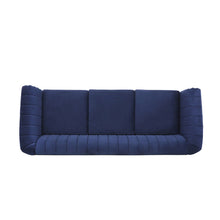 将图片加载到图库查看器,Velvet dark blue 3-seater sofa