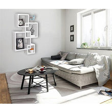 将图片加载到图库查看器,Set of 4 Intersecting Decorative Color Wall Shelf White