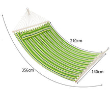 将图片加载到图库查看器,Stylish Printing Style Hammock Beach Swing Double Beds for Outdoor Camping Travel Green