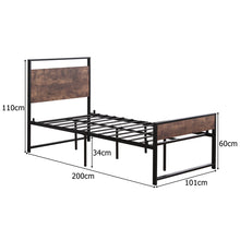 将图片加载到图库查看器,Twin Iron Bed With FootBed Black