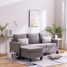 将图片加载到图库查看器,Double Chaise Longue Combination Sofa Light Grey