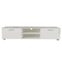将图片加载到图库查看器,White TV Stand for 70 Inch TV Stands, Media Console Entertainment Center Television Table, 2 Storage Cabinet with Open Shelves for Living Room Bedroom