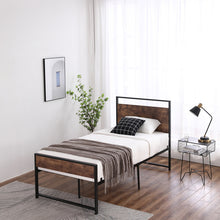 将图片加载到图库查看器,Twin Iron Bed With FootBed Black