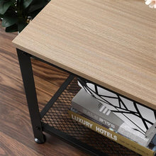 将图片加载到图库查看器,Stylish Steel And Wood Side Table