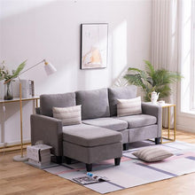 将图片加载到图库查看器,Double Chaise Longue Combination Sofa Light Grey