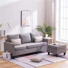将图片加载到图库查看器,Double Chaise Longue Combination Sofa Light Grey