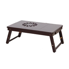 将图片加载到图库查看器,53cm Fashionable Sunflower Engraving Pattern Adjustable Bamboo Computer Desk Coffee