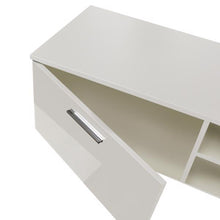 将图片加载到图库查看器,White TV Stand for 70 Inch TV Stands, Media Console Entertainment Center Television Table, 2 Storage Cabinet with Open Shelves for Living Room Bedroom