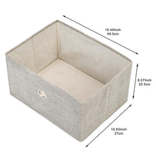 将图片加载到图库查看器,Nightstand 2-Drawer Shelf Storage - Bedside Furniture & Accent End Table Chest For Home, Bedroom, Office, College Dorm, Steel Frame, Wood Top, Easy Pull Fabric Bins, Linen / Natural