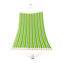 将图片加载到图库查看器,Stylish Printing Style Hammock Beach Swing Double Beds for Outdoor Camping Travel Green