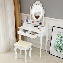将图片加载到图库查看器,FCH LED Single Mirror 4 Drawer Dresser White
