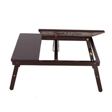 将图片加载到图库查看器,53cm Fashionable Sunflower Engraving Pattern Adjustable Bamboo Computer Desk Coffee