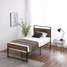 将图片加载到图库查看器,Twin Iron Bed With FootBed Black