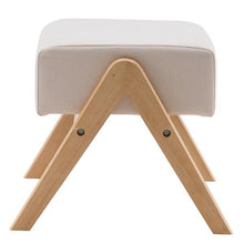 将图片加载到图库查看器,(50x25x40cm) Footrest Stool, Rocking Chair, Footrest Stool, Nordic A-type Beige