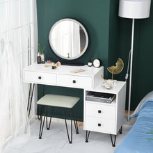 将图片加载到图库查看器,Bedroom iron dresser solid wood makeup desk storage cabinet white