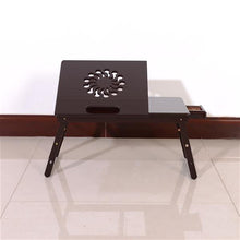 将图片加载到图库查看器,53cm Fashionable Sunflower Engraving Pattern Adjustable Bamboo Computer Desk Coffee