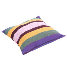 将图片加载到图库查看器,Distinctive Cotton Canvas Hanging Rope Chair with Pillows Rainbow