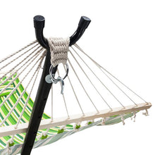 将图片加载到图库查看器,Stylish Printing Style Hammock Beach Swing Double Beds for Outdoor Camping Travel Green
