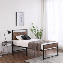 将图片加载到图库查看器,Twin Iron Bed With FootBed Black