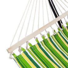 将图片加载到图库查看器,Stylish Printing Style Hammock Beach Swing Double Beds for Outdoor Camping Travel Green