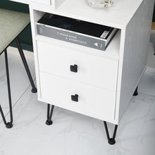 将图片加载到图库查看器,Bedroom iron dresser solid wood makeup desk storage cabinet white