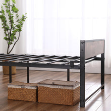 将图片加载到图库查看器,Twin Iron Bed With FootBed Black