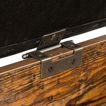 将图片加载到图库查看器,Shoe Storage Bench, Industrial Hidden Shoe Rack Bench Organizer with Storage Chest, Mesh Shelf for Entryway, Mushroom, Living Room(Rustic Brown)