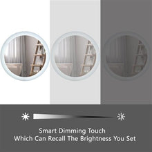 将图片加载到图库查看器,LED Bathroom Vanity Mirror with Light, 24 Inches Round Shape, Dimmable Anti-Fog Backlit Wall Mounted Defogger Circle Makeup Mirror, CRI 90 , Color Temperature 5000K
