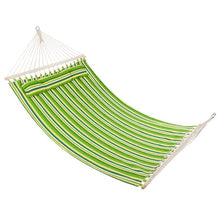 将图片加载到图库查看器,Stylish Printing Style Hammock Beach Swing Double Beds for Outdoor Camping Travel Green