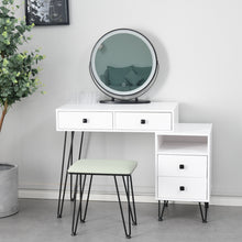 将图片加载到图库查看器,Bedroom iron dresser solid wood makeup desk storage cabinet white