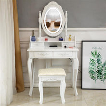将图片加载到图库查看器，FCH LED Single Mirror 4 Drawer Dresser White
