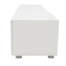 将图片加载到图库查看器，White TV Stand for 70 Inch TV Stands, Media Console Entertainment Center Television Table, 2 Storage Cabinet with Open Shelves for Living Room Bedroom
