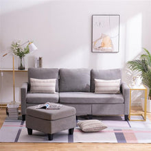 将图片加载到图库查看器，Double Chaise Longue Combination Sofa Light Grey
