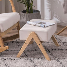 将图片加载到图库查看器，(50x25x40cm) Footrest Stool, Rocking Chair, Footrest Stool, Nordic A-type Beige
