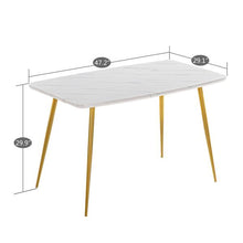 将图片加载到图库查看器，Marble Dining Table [120x74x76cm] White
