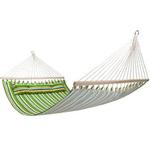 将图片加载到图库查看器，Stylish Printing Style Hammock Beach Swing Double Beds for Outdoor Camping Travel Green
