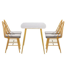 将图片加载到图库查看器，Marble Dining Table [120x74x76cm] White
