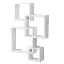将图片加载到图库查看器，Set of 4 Intersecting Decorative Color Wall Shelf White

